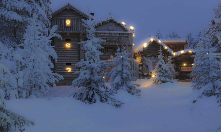 snow, Forest, Welcome home, Winter HD Wallpaper Desktop Background