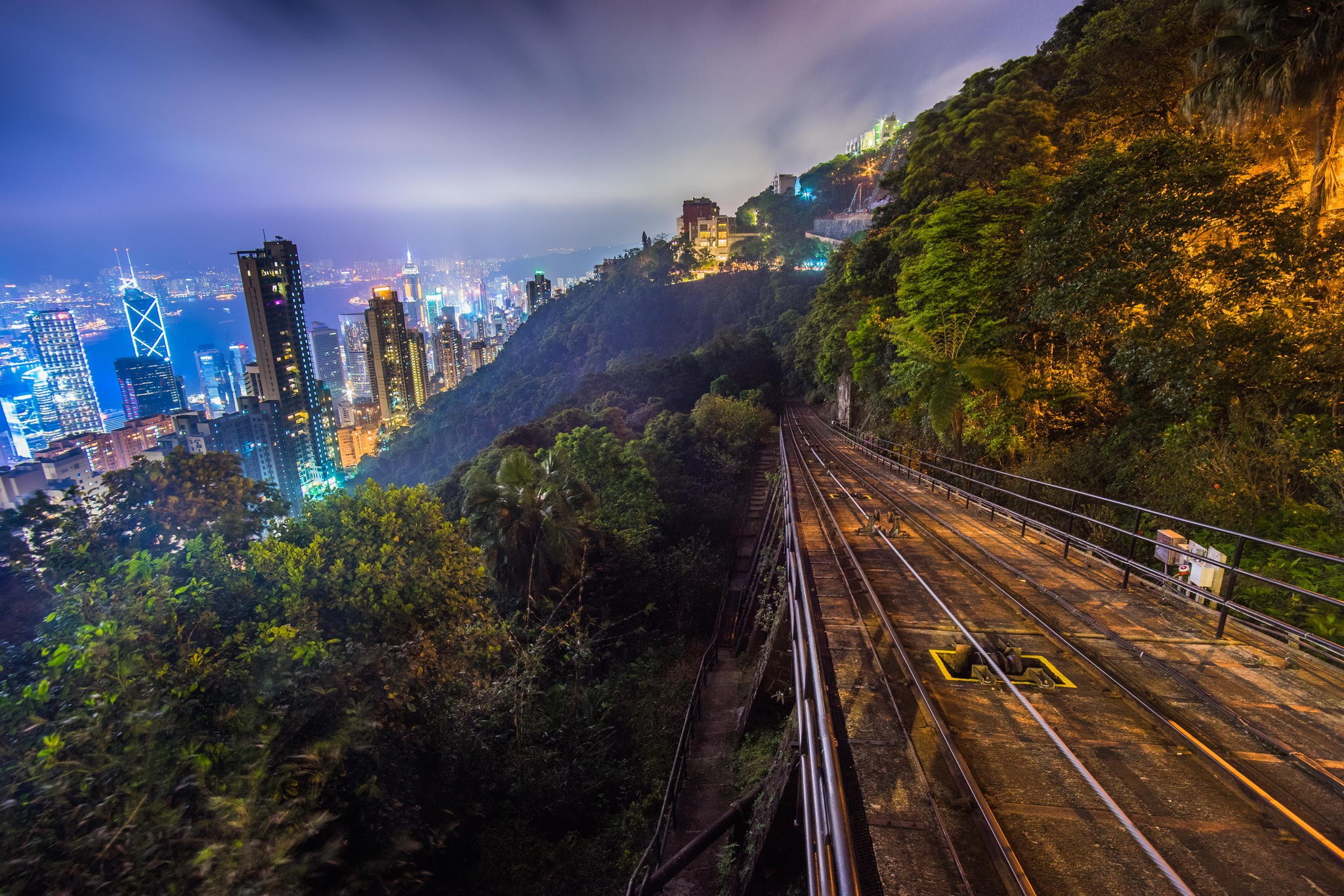 forest, Sky, City, Railway, Hong Kong Wallpaper