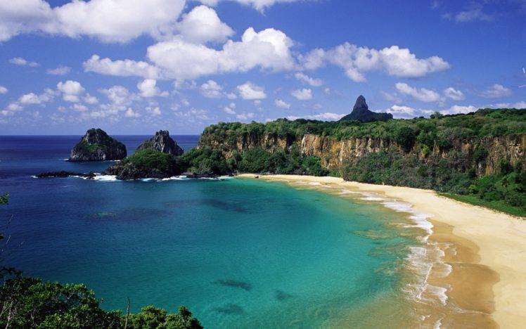 Brazil, Beach, Cliff HD Wallpaper Desktop Background