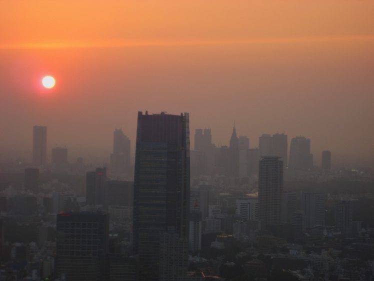 Japan, Tokyo, Sunset, Cityscape, Skyline HD Wallpaper Desktop Background