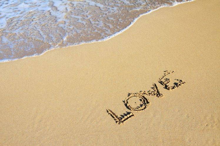 beach, Coast, Love, Romance, Romantic, Sand, Sea, Shore, Water, Waves HD Wallpaper Desktop Background