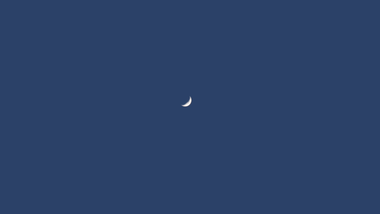 minimalism, Photography, Sky, Clear sky, Moon, Blue background HD Wallpaper Desktop Background
