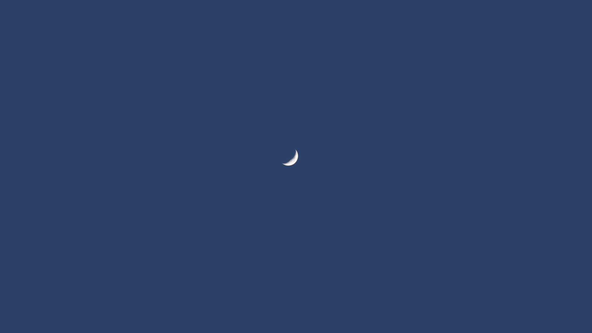 minimalism, Photography, Sky, Clear sky, Moon, Blue background Wallpaper