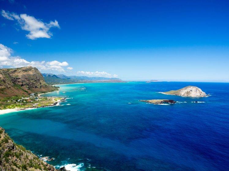 Hawaii, Oahu, Shore, Beach, Horizon HD Wallpaper Desktop Background