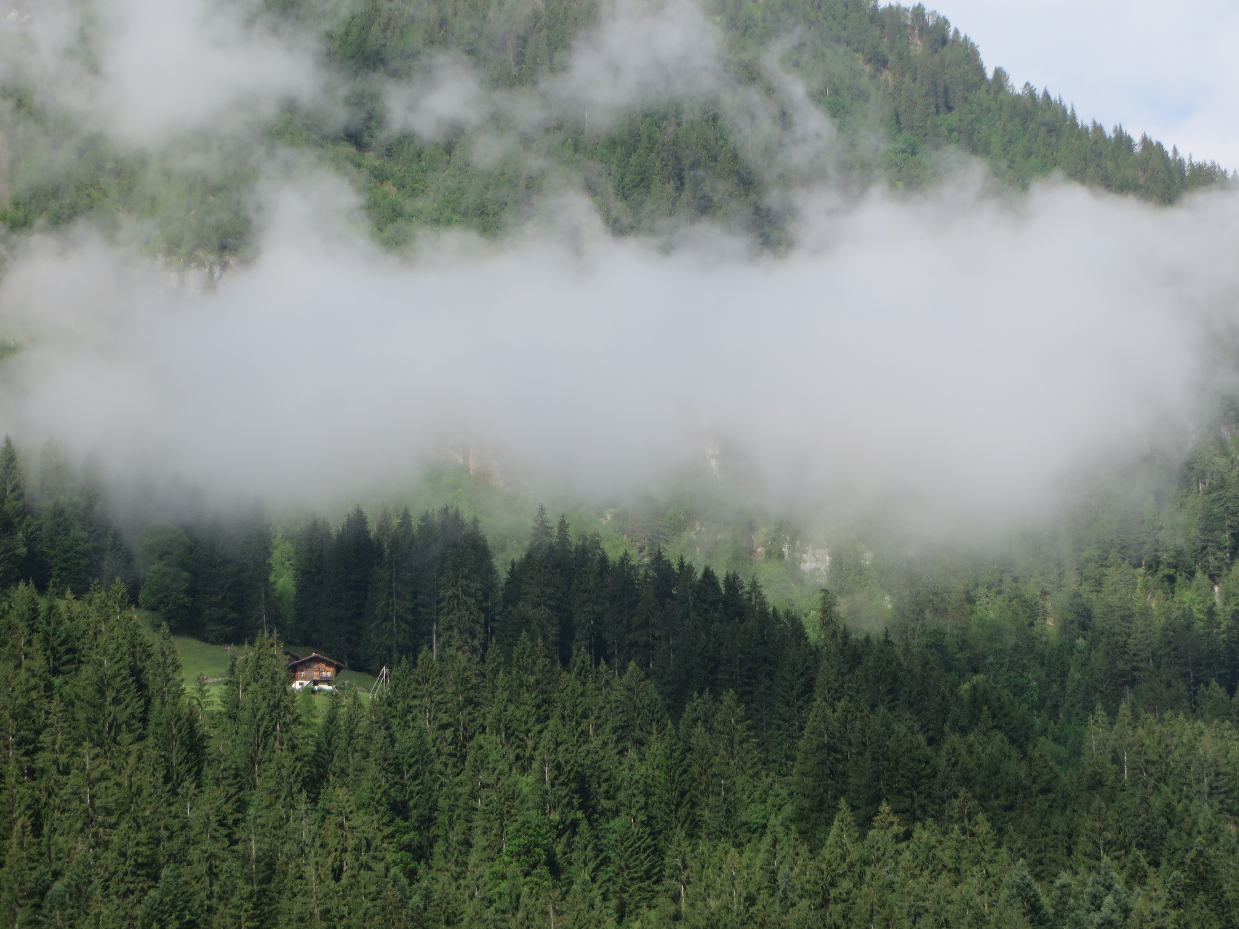 Switzerland, Clouds, Lenk, Chalet, Swiss Alps, Alps, Bernese Alps Wallpaper