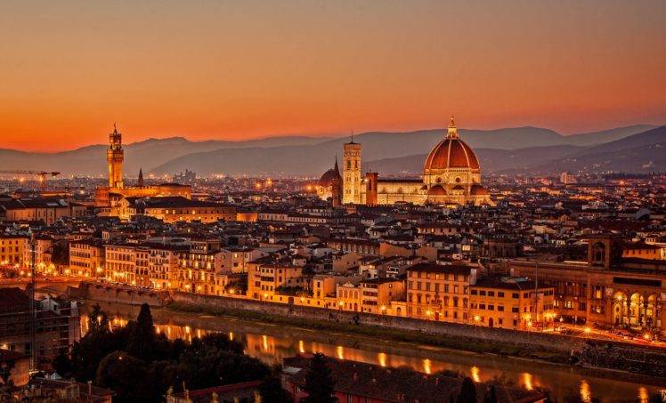 photography, Florence, Italy, Sunset HD Wallpaper Desktop Background