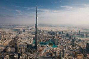 Dubai, Burj Khalifa, Architecture, City, Sky, Road, Building