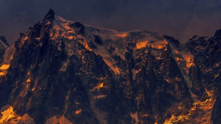 mountains, Lights, Ice, Clouds, Photography HD Wallpaper Desktop Background