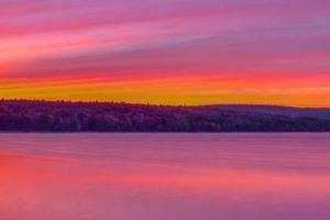 lake, Sunset, Quabbin, Panorama, Night, Massachusetts, Water, Sky, Sun