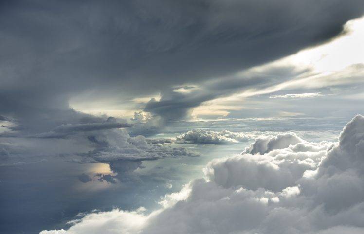 clouds, Photography, Sea, Nature, Sunlight, Sky HD Wallpaper Desktop Background