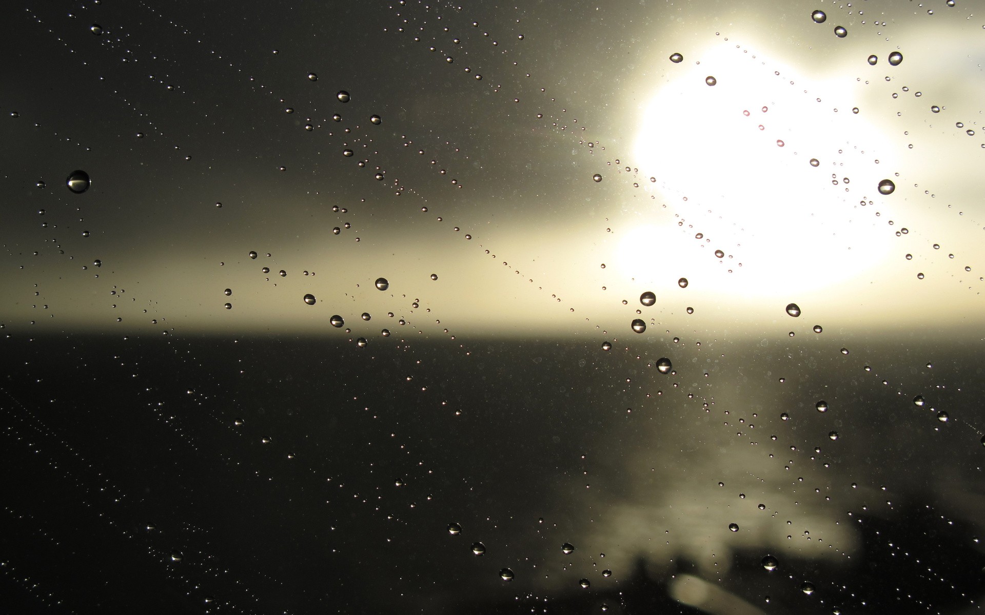 macro, Blurred, Sun, Sea, Photography, Water drops, Water on glass Wallpaper