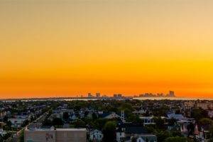 Atlantic City, City, Sunset, Sun, New Jersey, Water, Nature, Panorama