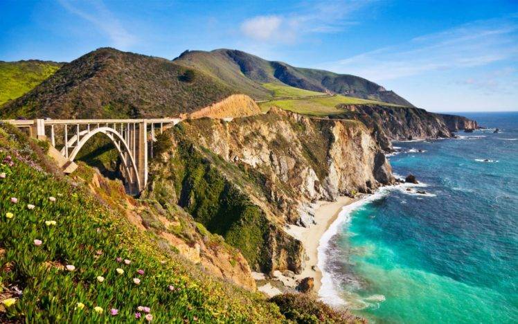 California, Bridge, Nature, Sky, Sea HD Wallpaper Desktop Background