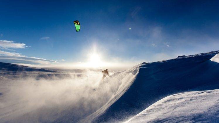 sky diving, Sports, Mountains, Snow, Sky HD Wallpaper Desktop Background