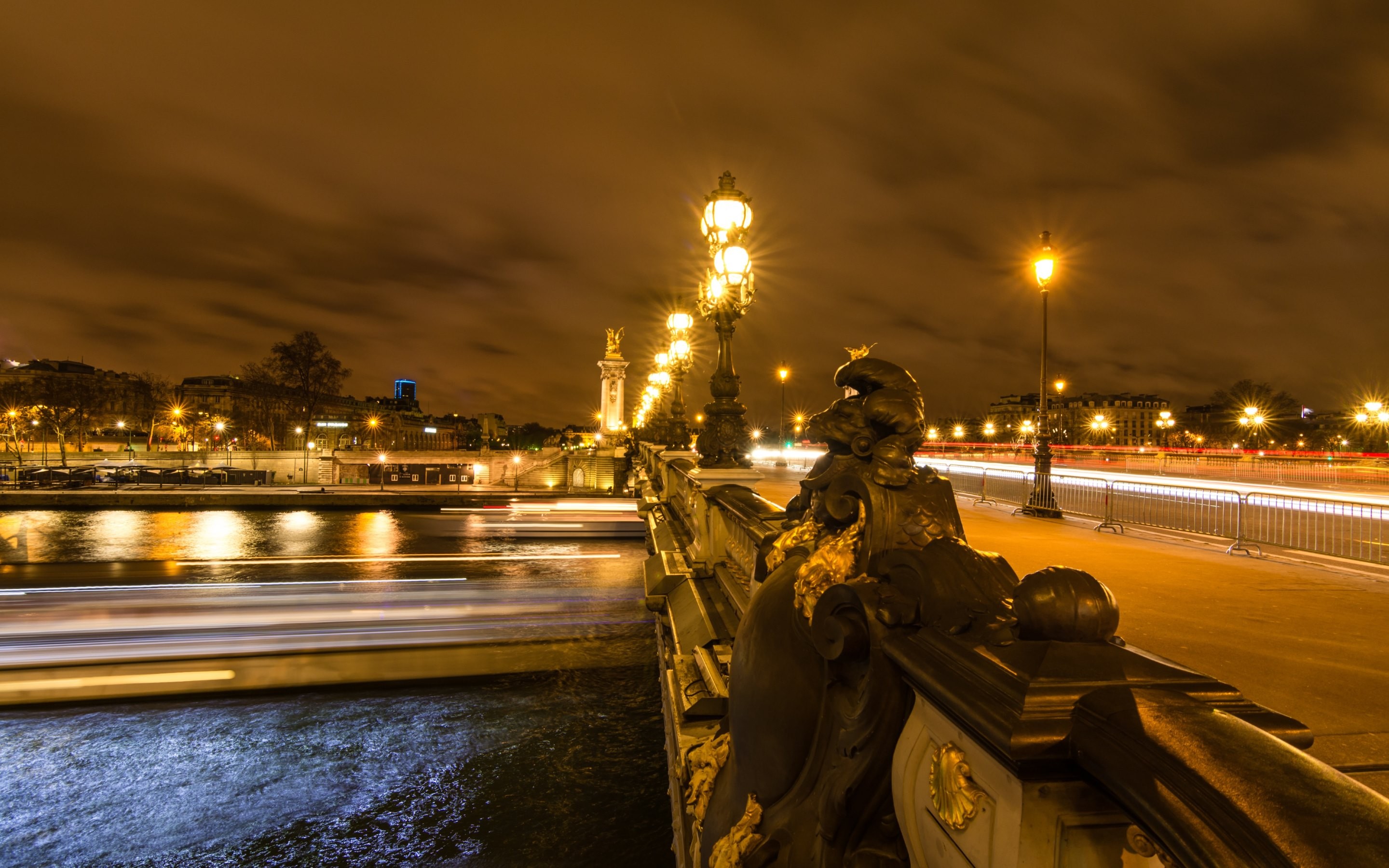city, Bridge, Lights, Paris, Sky, Night, River, France, Paris, France Wallpaper