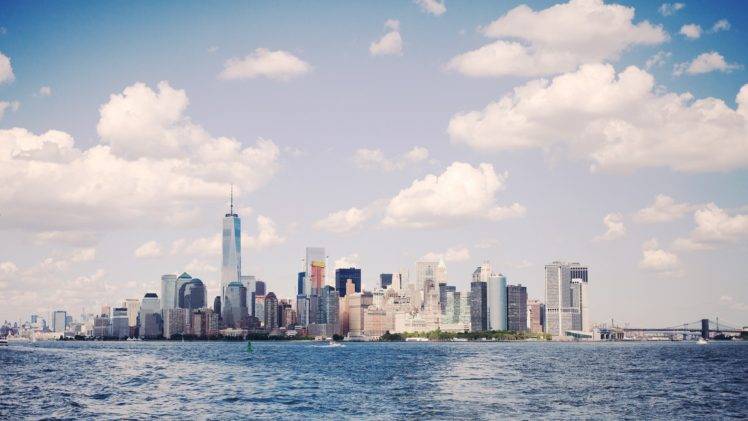 city, Cityscape, Sea, Skyscraper, New York City HD Wallpaper Desktop Background