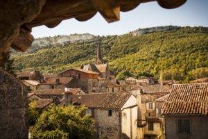 house, Trees, Nature, Church, Hills, France