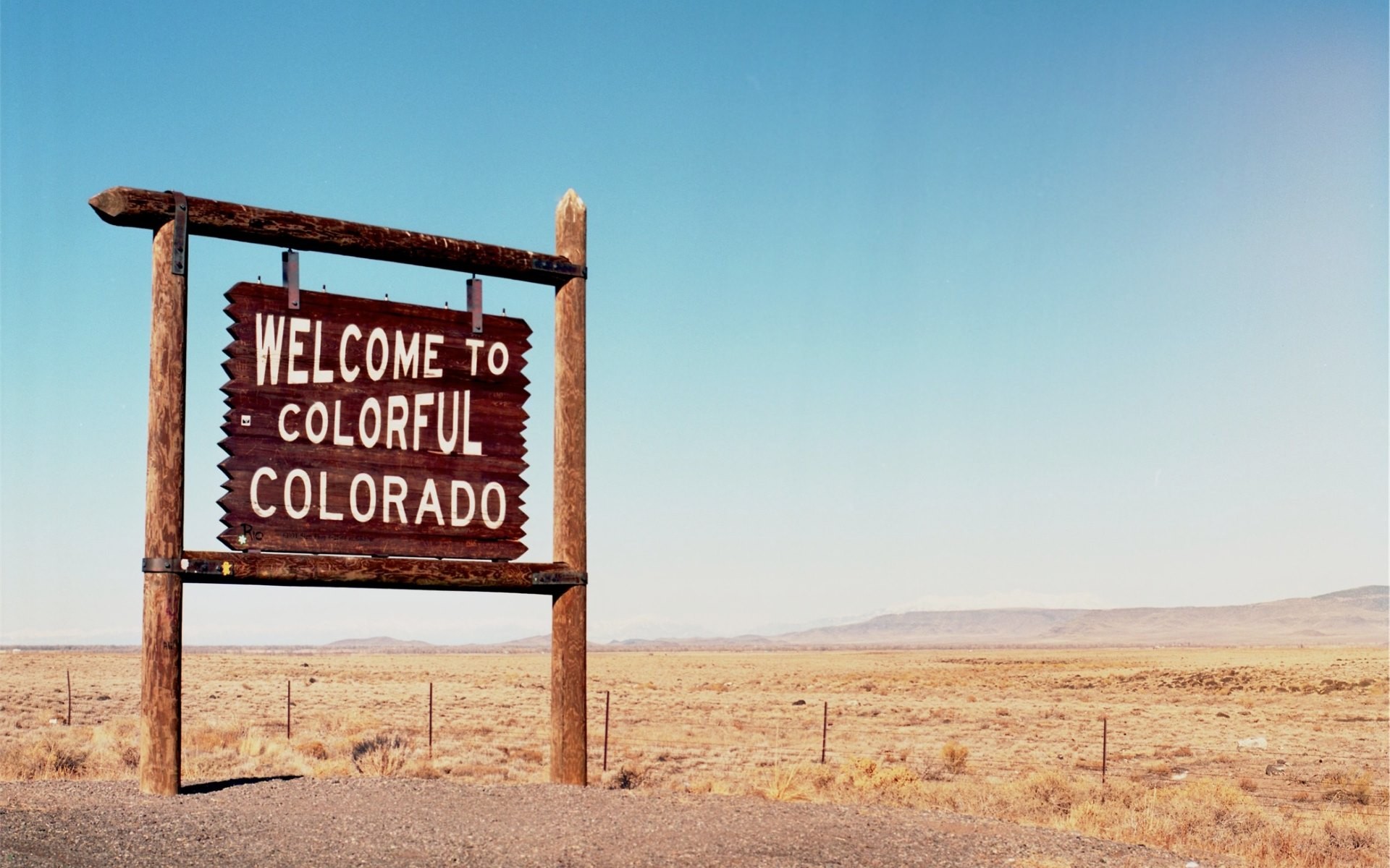 colorful, Colorado, Desert, Fence, Mountains, Summer, Sky Wallpaper