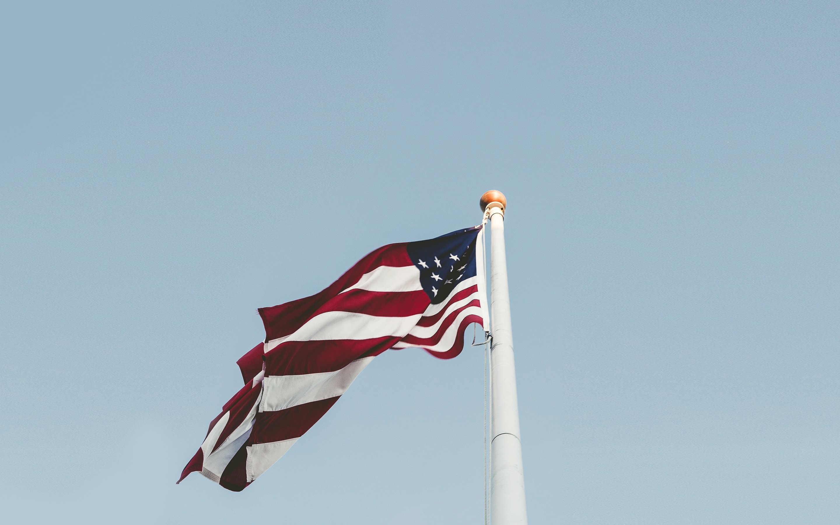 flag, Utility pole, Sky Wallpaper