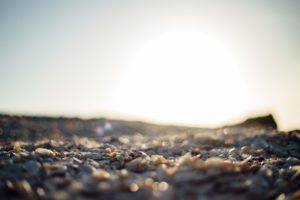 pebbles, Beach, Sunset, Nature
