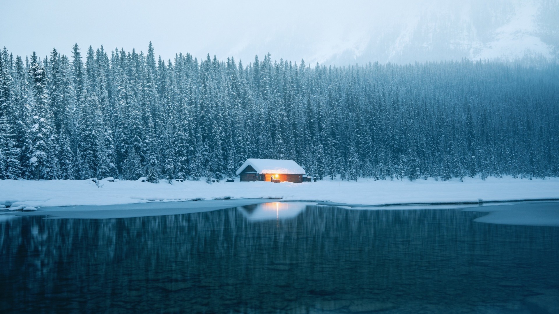 winter, Snow, Ice, Lake, House, Trees, Cabin Wallpapers HD / Desktop and  Mobile Backgrounds
