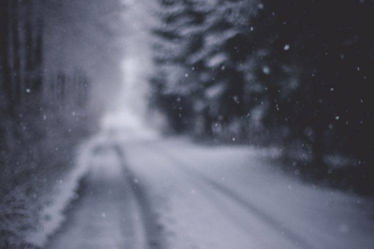 winter, Snow, Blurred HD Wallpaper Desktop Background