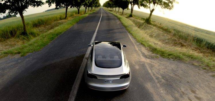 Tesla Motors, Model 3, Electric car HD Wallpaper Desktop Background