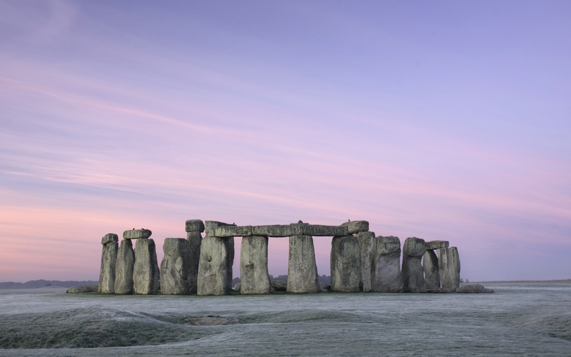 Stonehenge, Sky, Frost Wallpaper