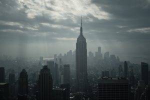 Empire State Building, New York City, Cityscape, Clouds