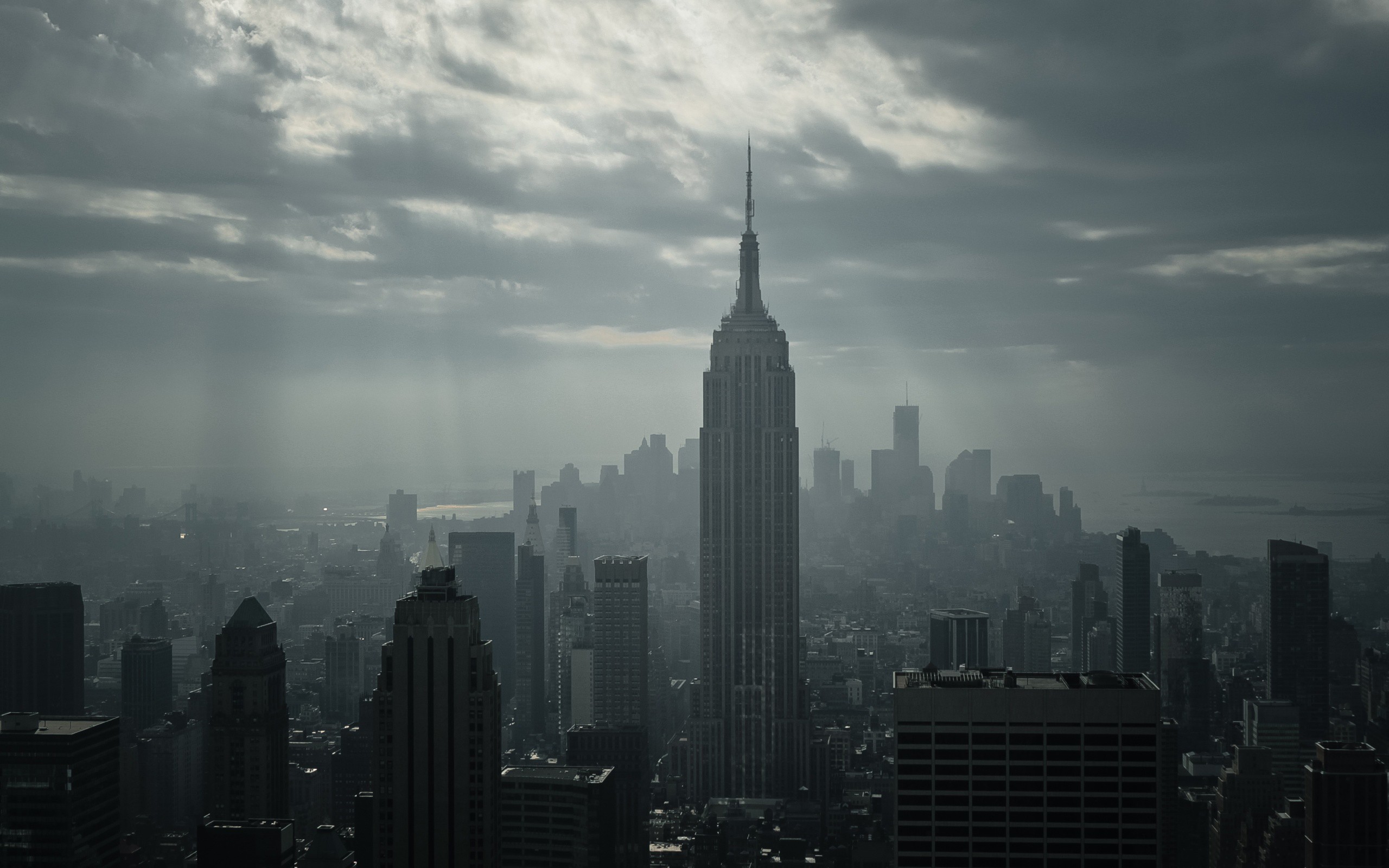 Empire State Building, New York City, Cityscape, Clouds Wallpaper