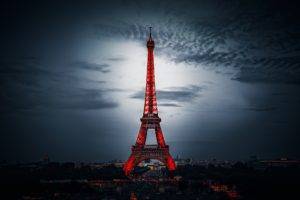 Eiffel Tower, Cityscape, France, Sky, Night