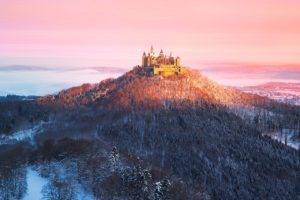 nature, Forest, Mountains, Burg Hohenzollern, Hohenzollern, Baden württemberg, Germany