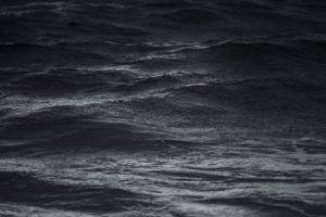 sea, Waves, Monochrome