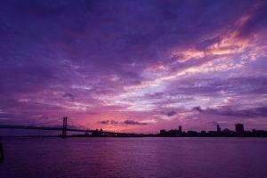 photoshopped, Sky, Bridge, Purple