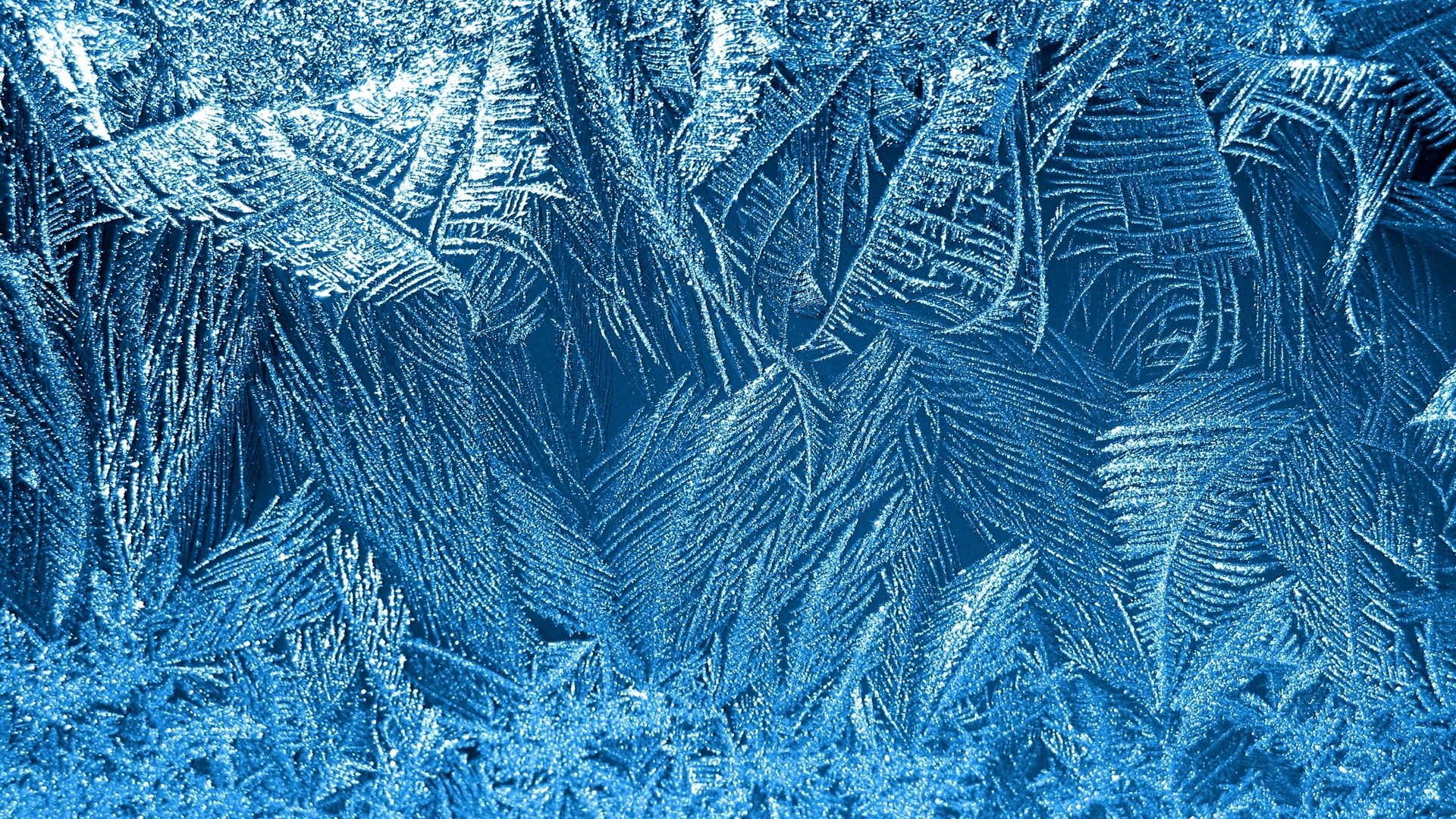 minimalism, Nature, Glass, Winter, Frost, Blue background Wallpaper