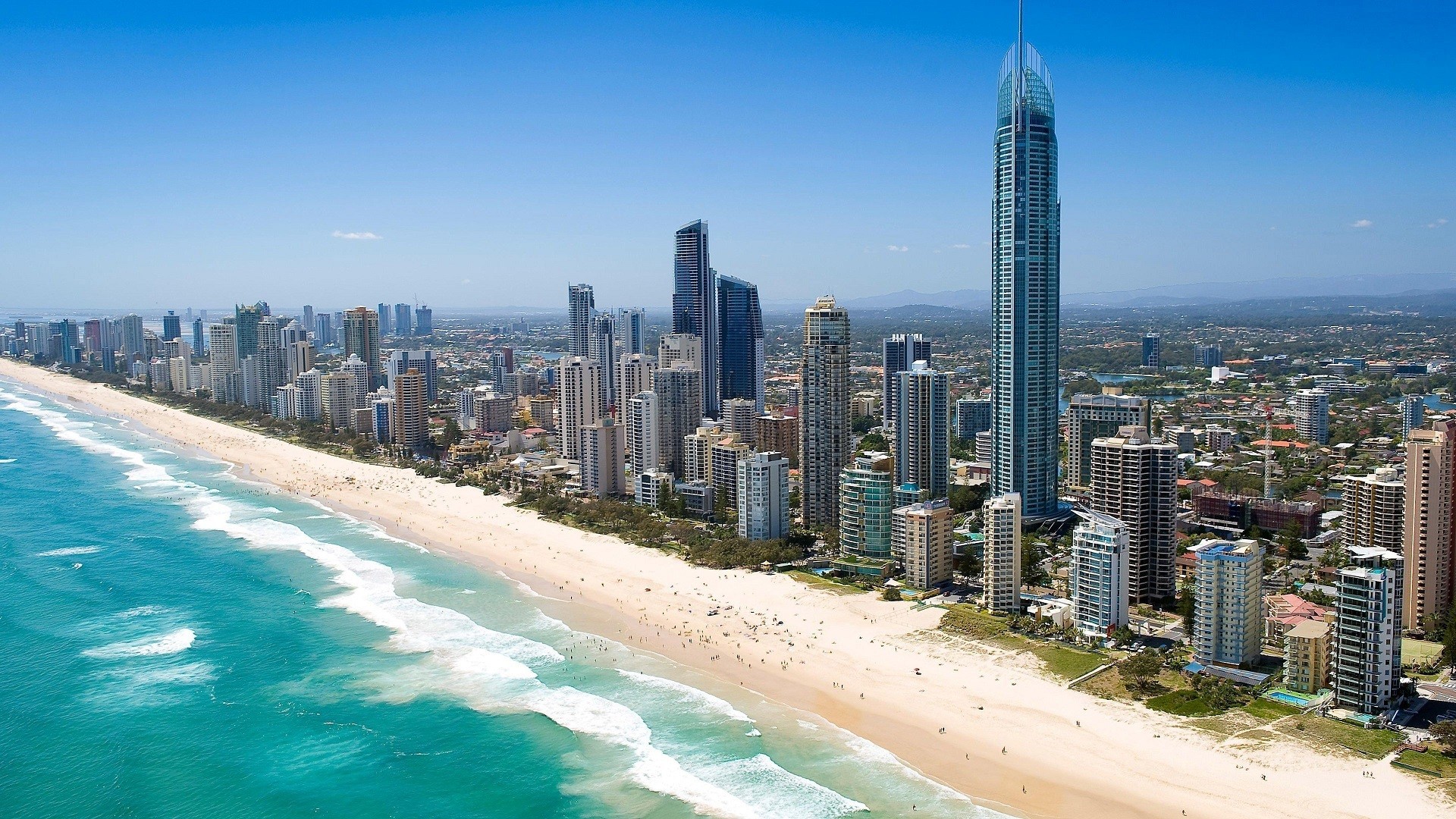 Gold Coast, Surfers Paradise, Queensland, Australia, Beach, City, Cityscape, Skyscraper Wallpaper