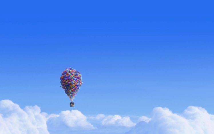 Up (movie), Balloons, Hot air balloons, Sky, Movies, Walt Disney HD Wallpaper Desktop Background