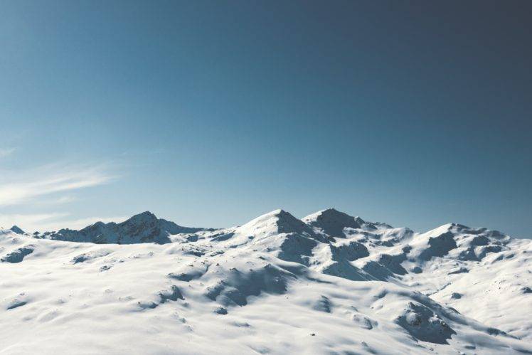 nature, Mountains, Snow, Winter HD Wallpaper Desktop Background