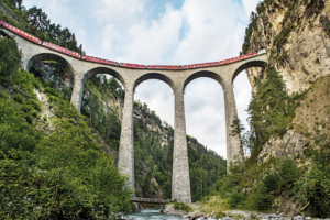 nature, Forest, Bridge, Train, Switzerland