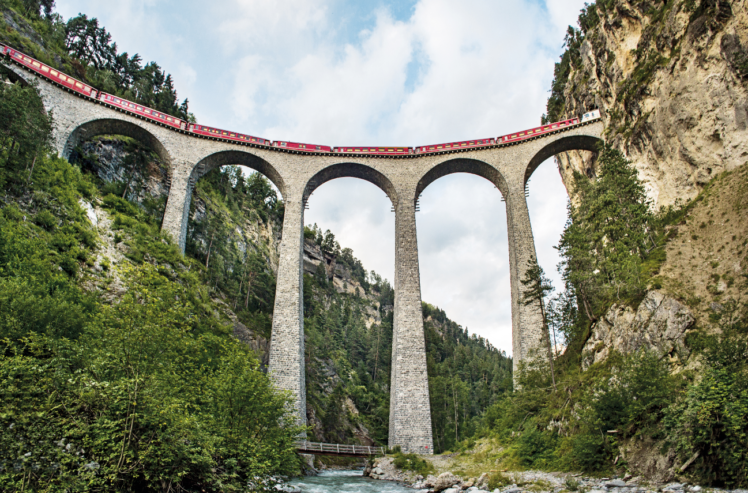 nature, Forest, Bridge, Train, Switzerland HD Wallpaper Desktop Background