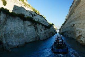water, Rocks, Tug boats, Boat, Ship, Greece, Sky, Blue, Sand, Cliff