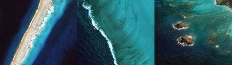collage, Sea, Beach, Aerial view HD Wallpaper Desktop Background