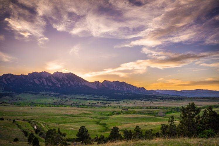 sunset, Boulder HD Wallpaper Desktop Background
