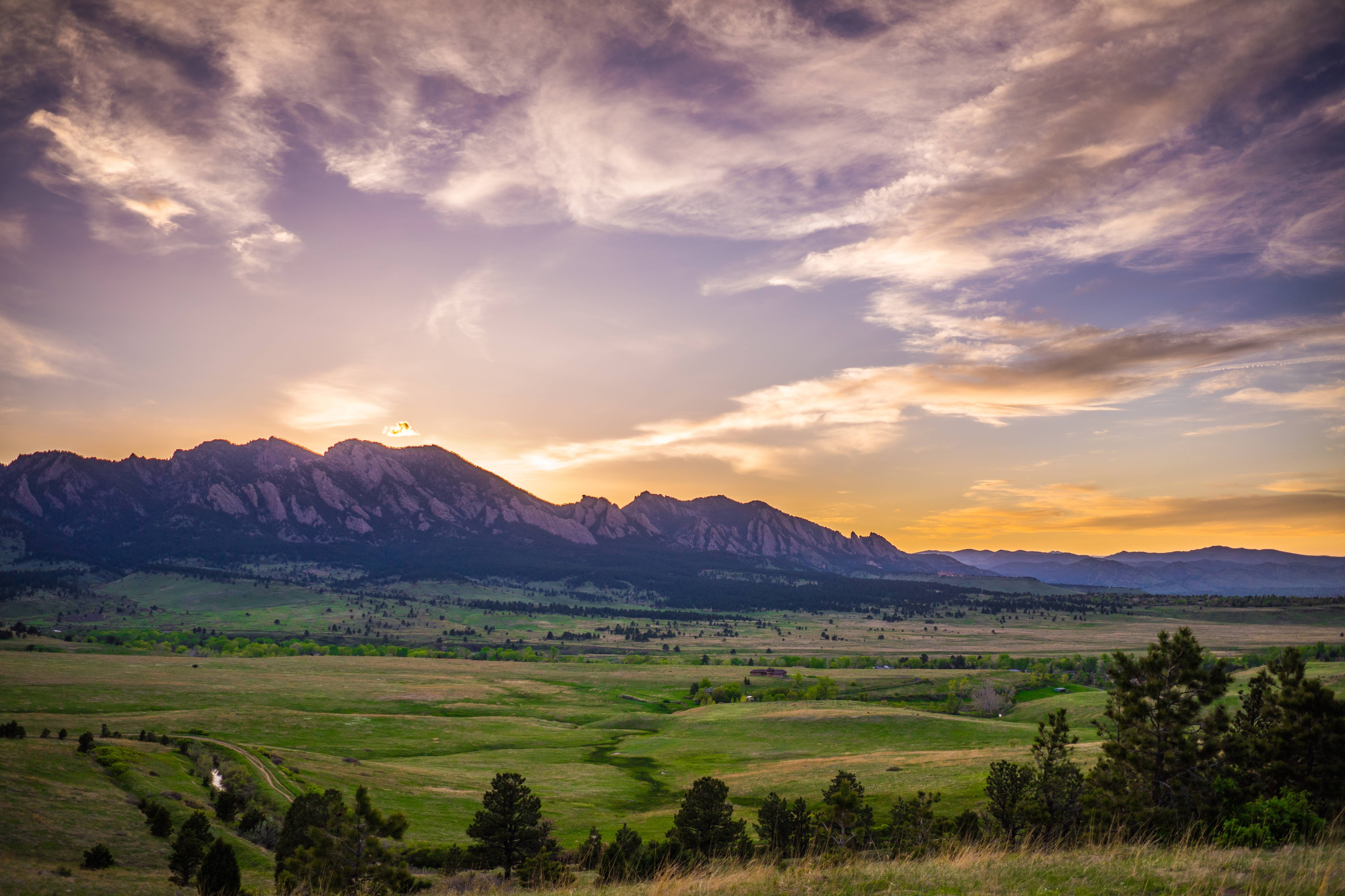 sunset, Boulder Wallpaper