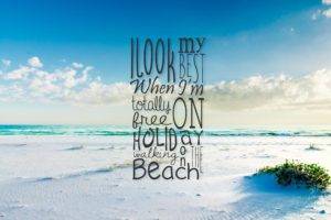 quote, Holiday, Beach, Typography