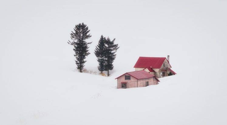 winter, Snow, Cottage HD Wallpaper Desktop Background