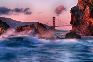 sea, Golden Gate Bridge, Nature