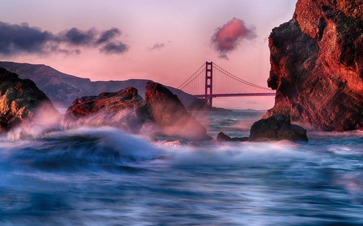 sea, Golden Gate Bridge, Nature HD Wallpaper Desktop Background