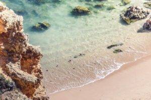 beach, Algarve (Portugal), Rocks, Sand, Tropical water