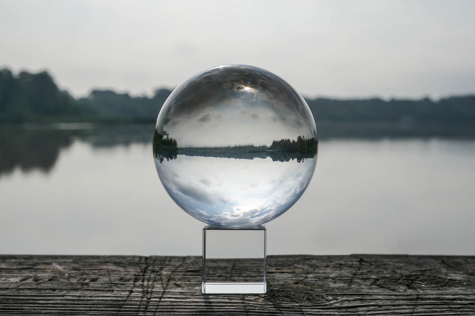 photography, Lake, Reflection, Balls, Ball, Transparent background, Sky, Wood Wallpaper